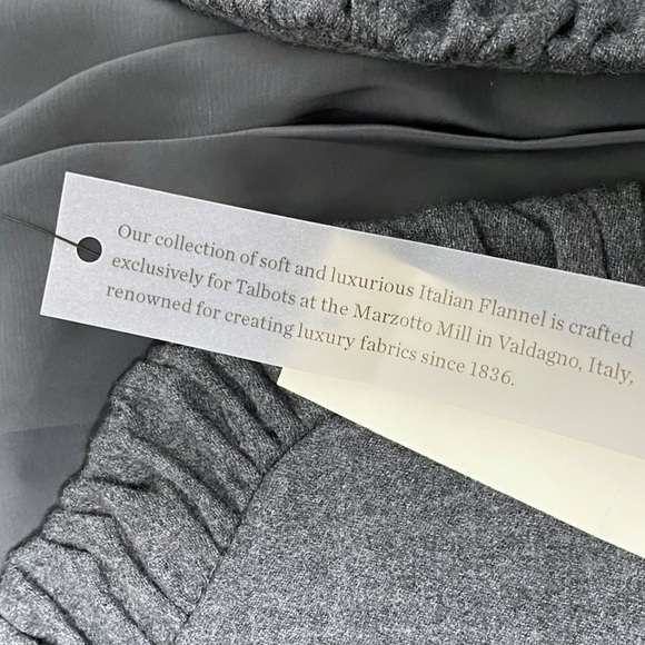 NWT Talbots Gray Ruffle Blazer Open Front Italian Wool Work Suit Jacket 22WP - Picture 8 of 10